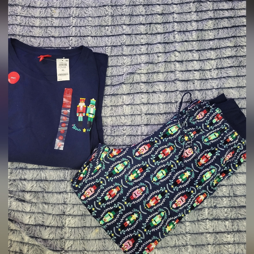Nwt Holiday Lane Mens Navy Nutcracker Pajama Set Size XL‎